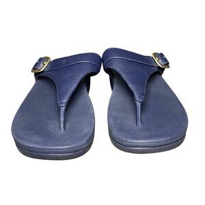 Fitflop Lulu Adjustable Toe Post Sandal Midnight Navy Women's Size 7